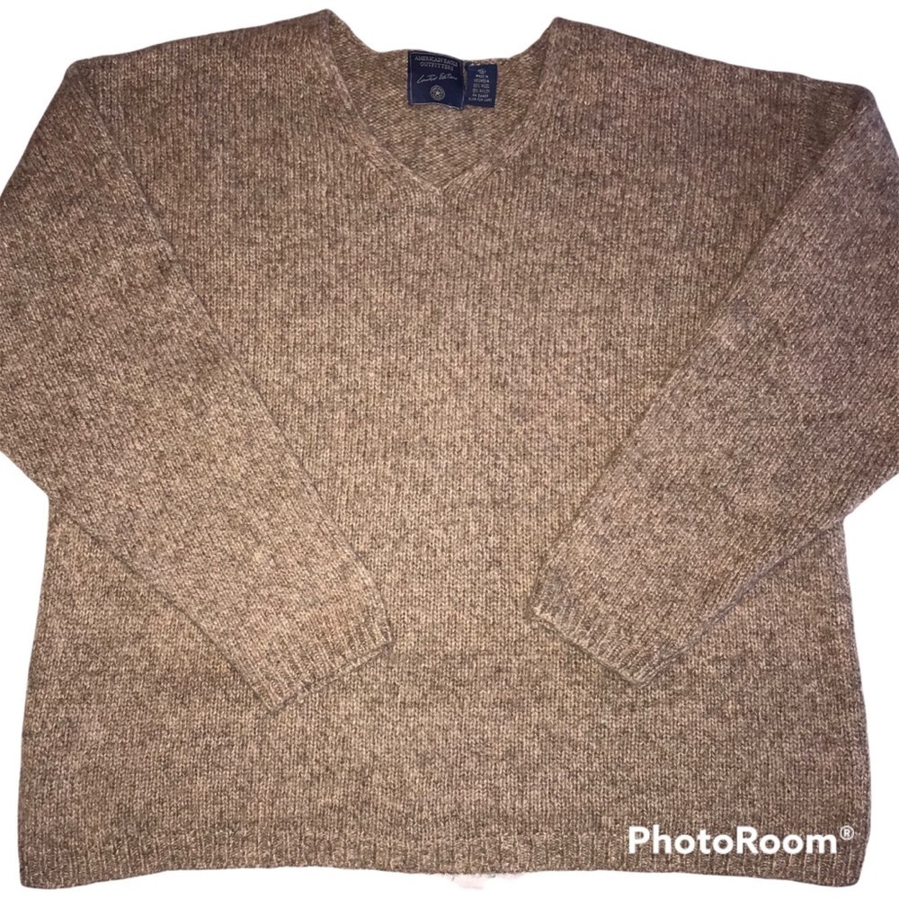 American Eagle Limited Edition Wool Blend Woman’s Sweater Size M Brown Pullover